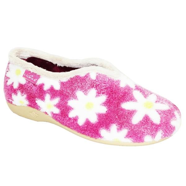Lunar Womens/Ladies Daisy Slippers - Pink