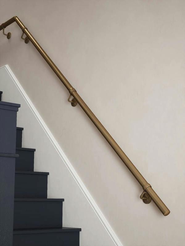 Loxley Antique brass quarter turn handrail system