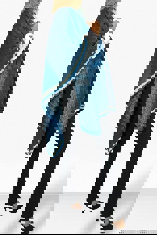 Paulo Due Soft Knitted Longline Knit Poncho Cape