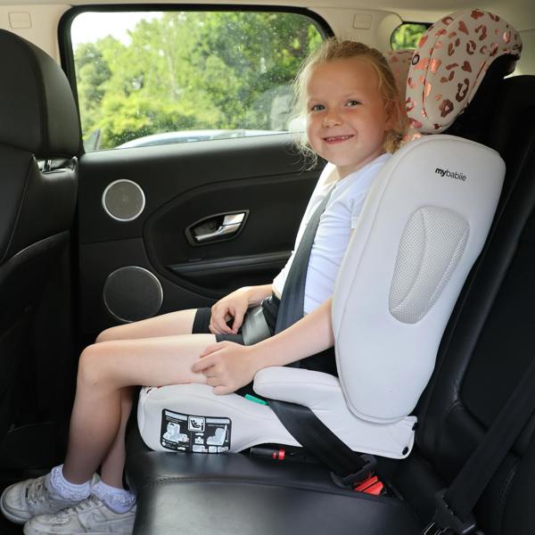 My Babiie MBCS80 Foldable Toddler to Booster R129 Car Seat with ISOFIX - Pink Leopard