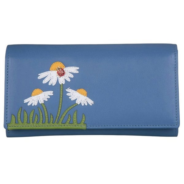 Mala Leather Peony Summer Flower & ladybird Matinee Purse