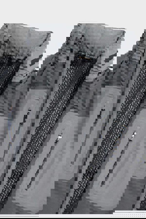 Barbour International Men's Chevin Waterproof Concealed Hood Rain Anorak Grey