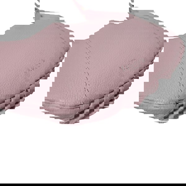 Assots London 'LUNA' Pastel Pink Pleated Real Leather Shoulder Hobo Bag