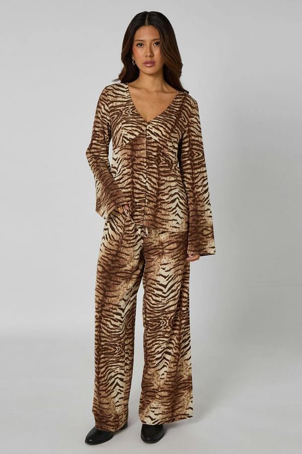Urban Bliss Zebra Wide Leg Trousers