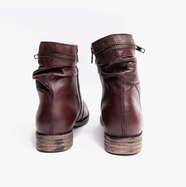 Dr Keller DANA Womens Ankle Boots Burgundy
