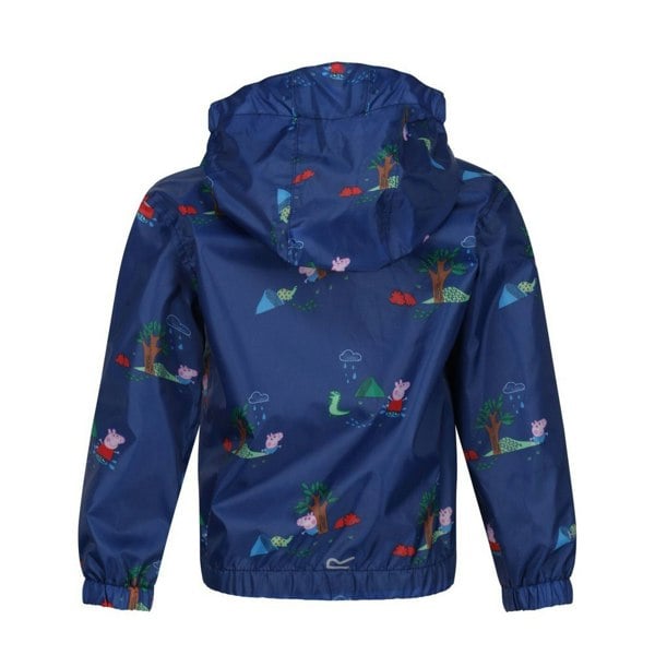 Regatta Childrens/Kids Muddy Puddle Peppa Pig Hooded Waterproof Jacket - Royal Blue