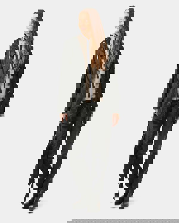 Ilse Jacobsen Rain Womens Short Rubberised Raincoat - Black Beauty 002