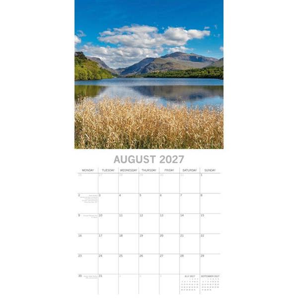 North Wales Calendar 2027, Wall Calendars, Month To View, Travel, Gift