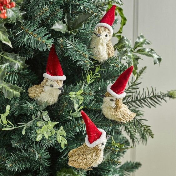 Scotts of Stow Clip on Birds in Santa Hats