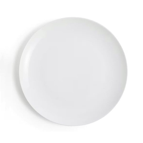 Dinner Plates Set Porcelain White Coupe 4pcs