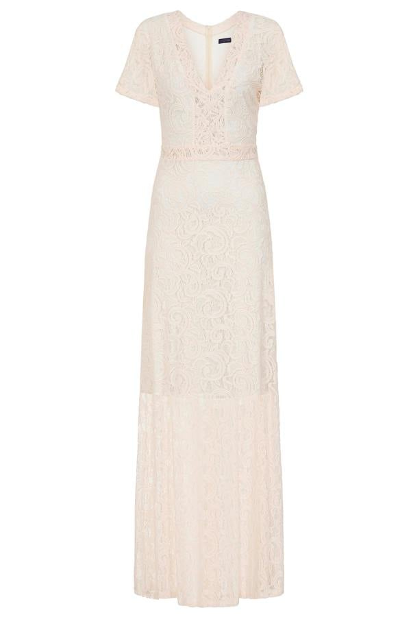 HotSquash Lace Overlay V-Neck Maxi Dress