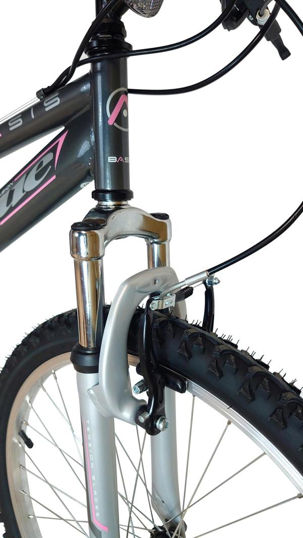Basis Bikes Basis Vogue Junior Girls Full Suspension Mountain Bike, 24" Wheel - Grey