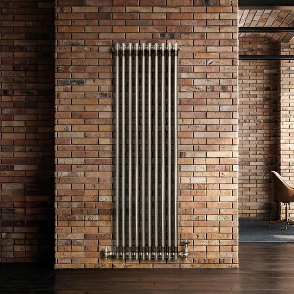 Monstershop Traditional 2 Column Radiator - 1500 x 470mm - Raw Metal