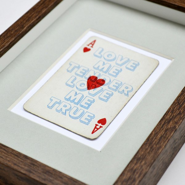 Hands & Hearts Love me tender playing card print