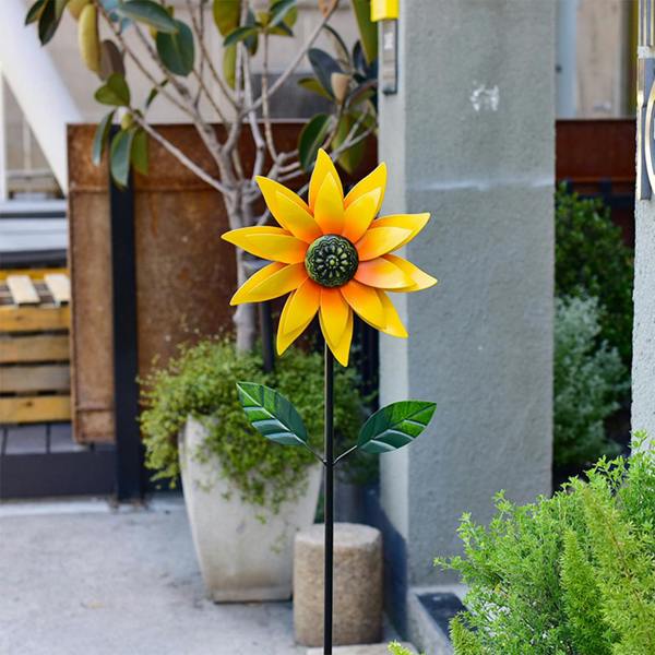 Leaper Simulated Sunflower Rotating Windmill Ornament