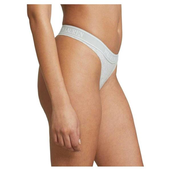 Ralph Lauren Womens/Ladies Polo Cotton Blend Thong - Grey - 