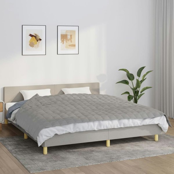 Berkfield Weighted Blanket Grey 155x220 cm 7 kg Fabric