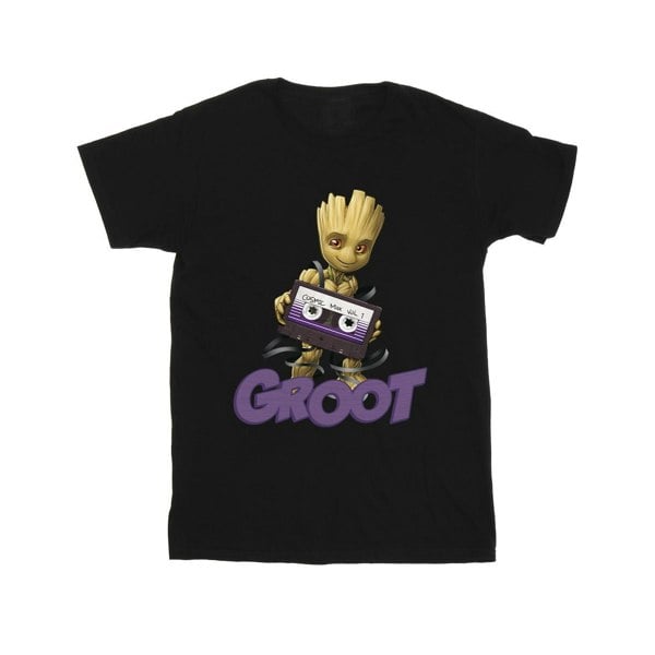 Guardians Of The Galaxy Mens Groot Casette T-Shirt - Black