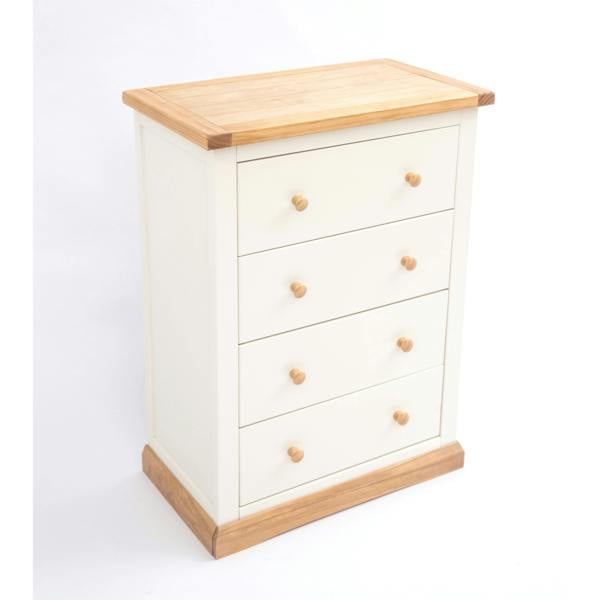Cabinet Bits Trevi 4 Drawer Chest of Drawers Wood Knob