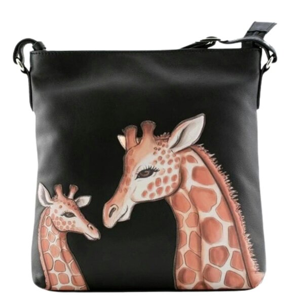 Mala Leather Tall Tales Giraffe Crossbody Bag