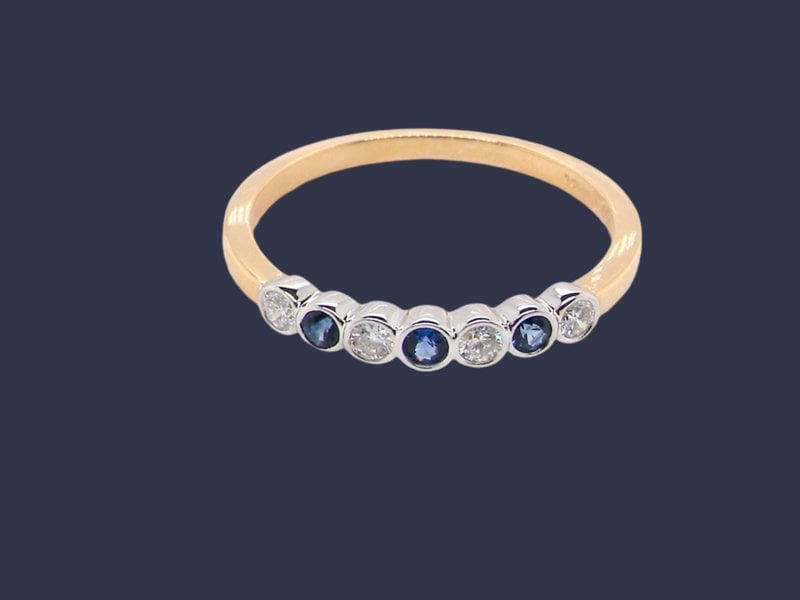 Sapphire and Diamond Eternity Ring