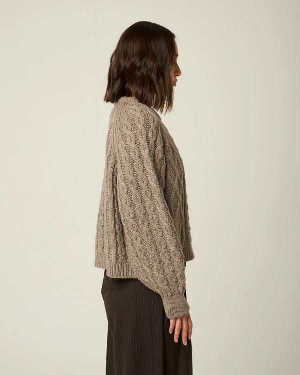 Peregrine Beckett Cable Knit Crew Jumper