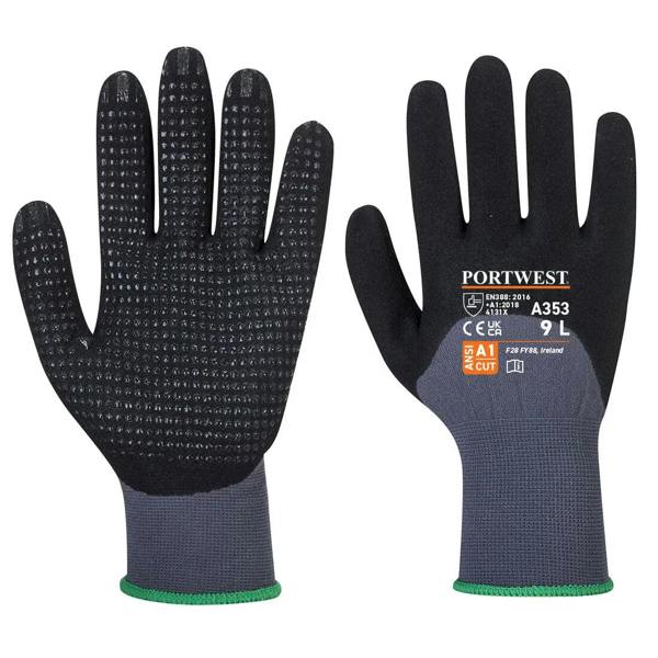 Grip 15 Nitrile Sandy 3/4 Palm Dotted Glove (Pack of 12) - Hi-Vis Trousers