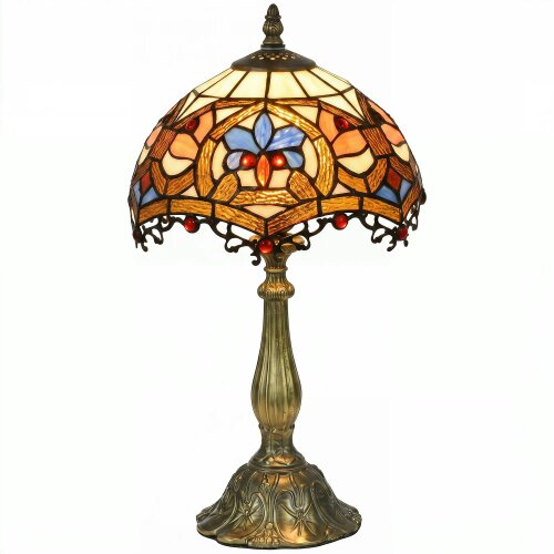 Wyld Haus Capitti Glass And Metal Multicoloured Stained Glass Table Lamp With Zinc Alloy Base