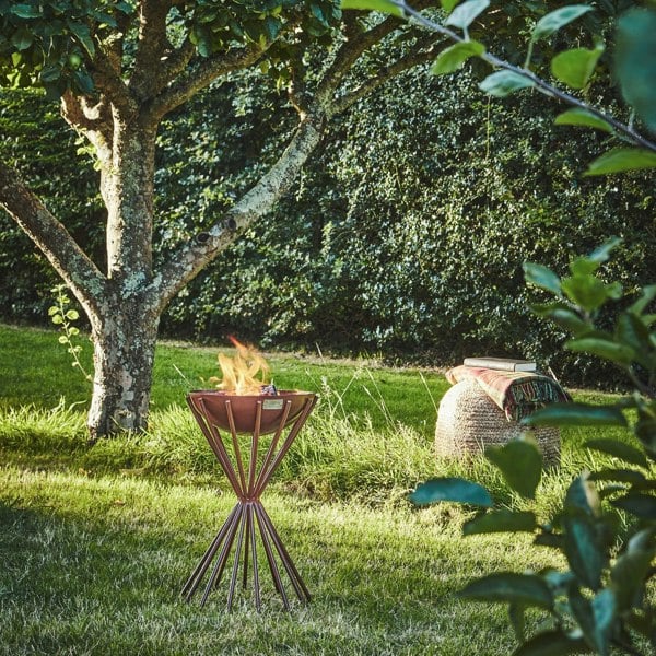 Ivyline Outdoor Tall Metal Dakota Firebowl