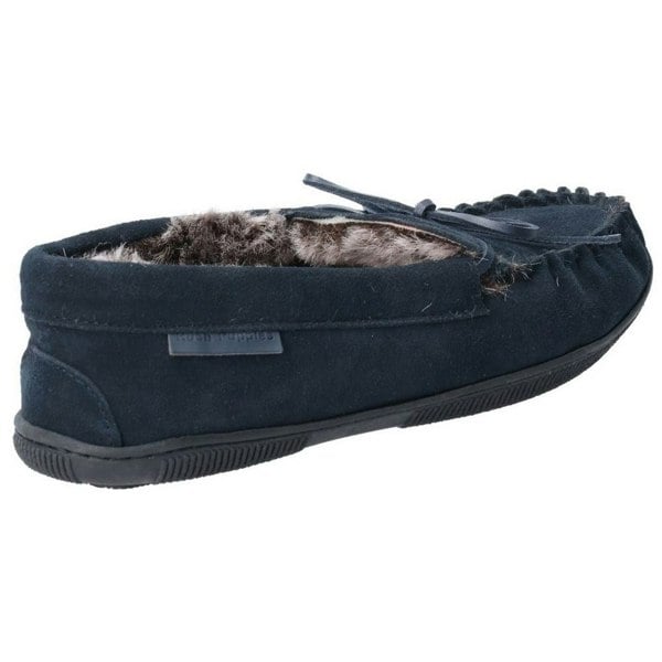 Hush Puppies Mens Ace Slip On Leather Slipper - Navy