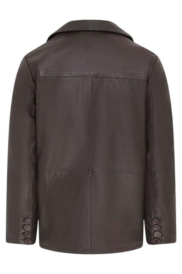 Infinity Leather Men’s 4 Button Italian Leather Blazer Jacket - Loxton