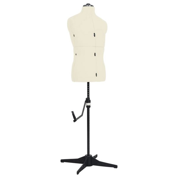 Berkfield Adjustable Dress Form Male Cream Size 37-45