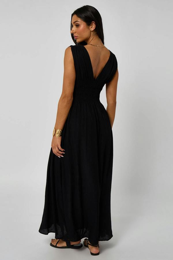Urban Bliss Black Maxi Dress with Elasticated Waist
