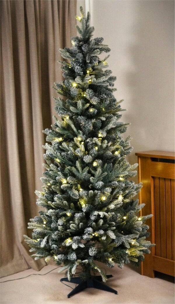 Scotts of Stow Xmas Haus PopUp Pine Effect Pre Lit Christmas Tree with Timer Power Supply