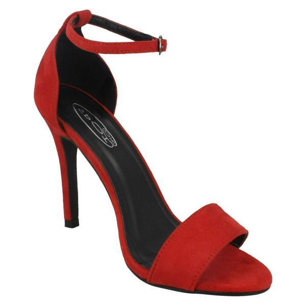 Spot On Ladies Spot On High Heel Mule Sandals