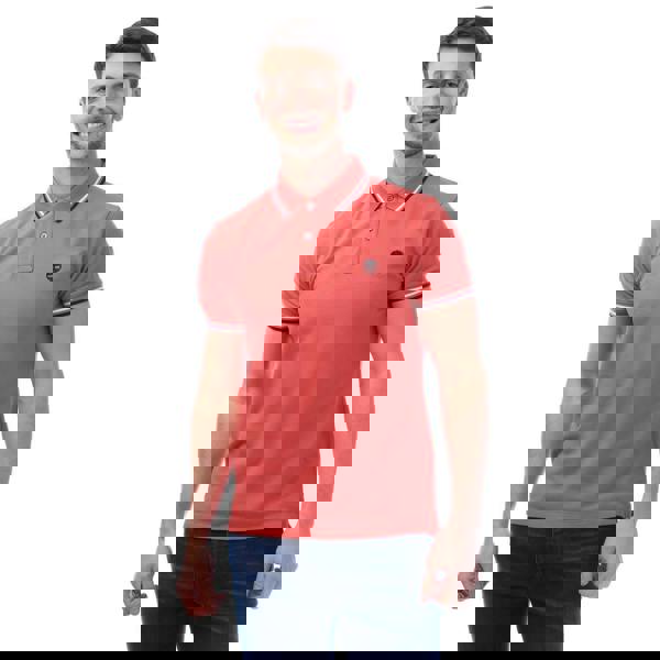 Timberland Mens Oyster River Logo Polo Shirt - Pink