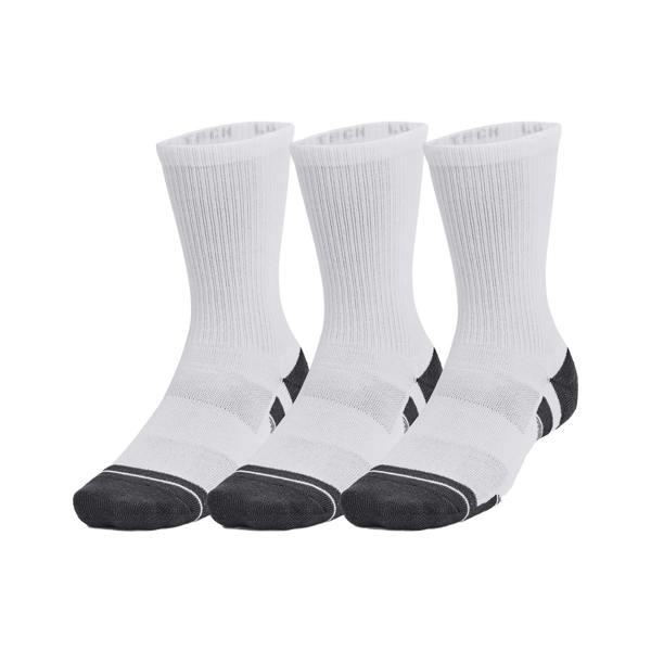 Under Armour Unisex Adult Performance Tech Crew Socks (Pack of 3) - White - 