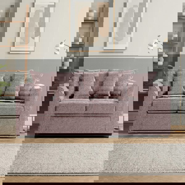 Furnishings For Less Monaco Chenille Fabric 3 Seater Sofa