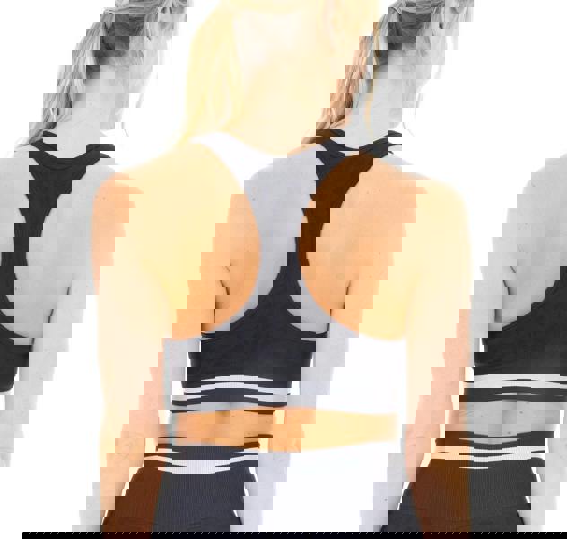 Smart Living Women's Leopard Print Seamless Padded Sports Bra - Black