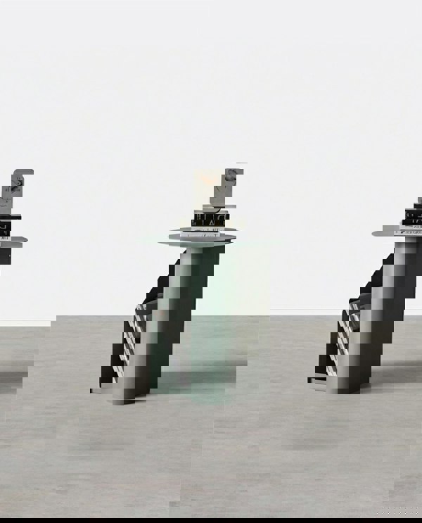 M39 Green Side Table With Side Storage | Weilai Concept