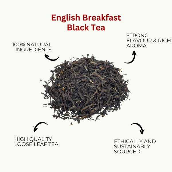 Camellios English Breakfast Tea, Black Loose Leaf Tea