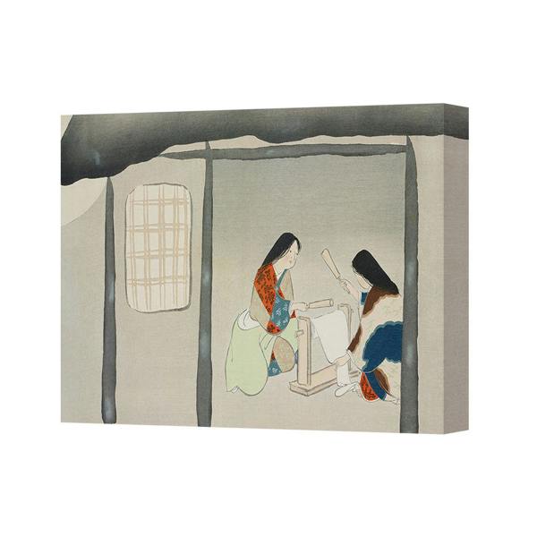 Benjamin Tate Design Canvas Wall Art Japanese Women Weaving Scene Decorative Print 4145