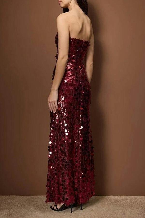 WOVCOR Sparkling Sequin Lined Evening Dress