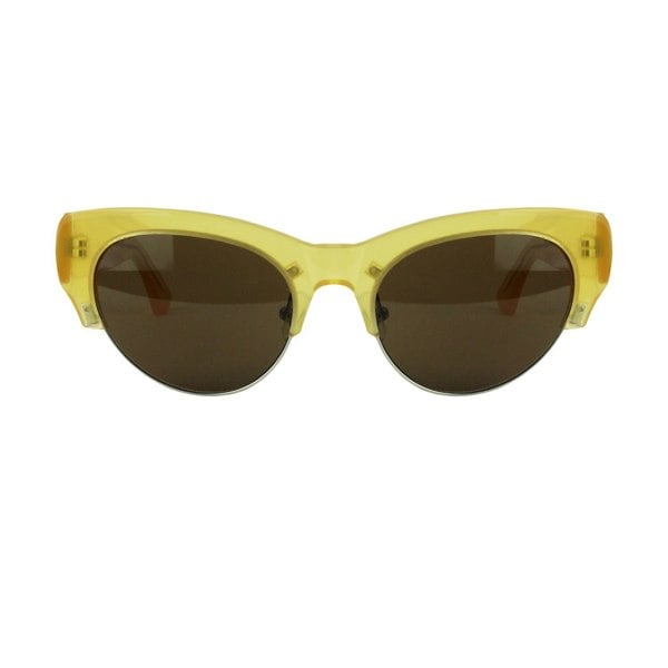 Dries Van Noten yellow frame cat eye sunglasses 1950s 