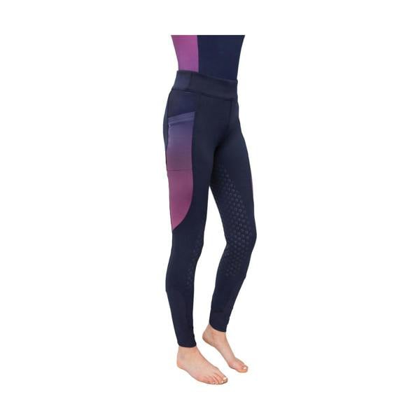 HyFASHION Womens/Ladies Synergy Elevate Horse Riding Tights - Navy/Fig - 