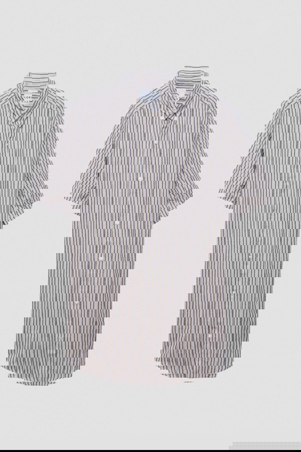 ENORSIA Men's Stripe Short Sleeve Shirt