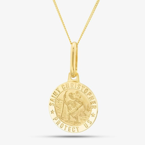 T. H. Baker 9ct Yellow Gold St Christopher Necklace 1.61.7609