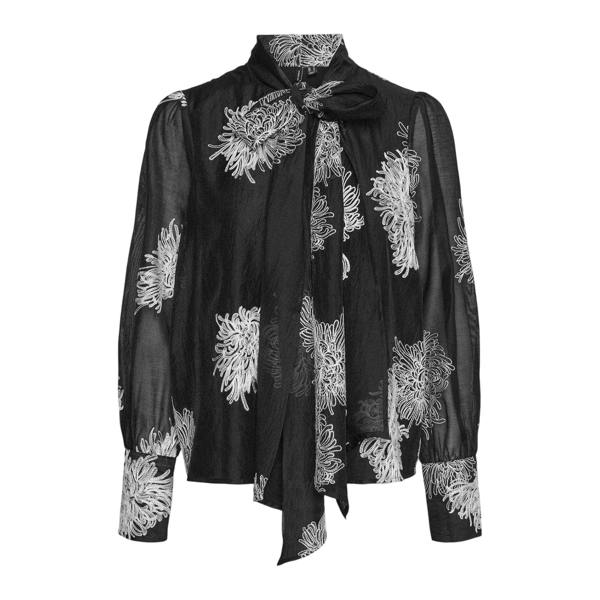 Vero Moda Womens/Ladies Dula Floral Regular Puff Sleeve Blouse - Black/White - 