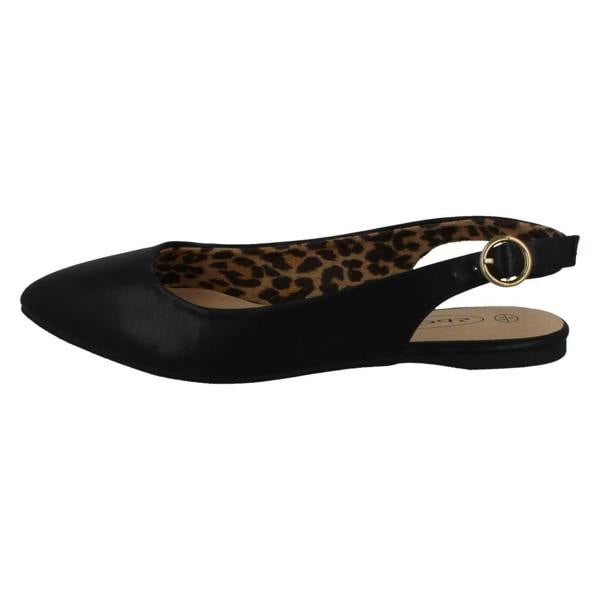 Spot On Ladies Spot On Flat Slingback Pointed Toe Shoes F80461