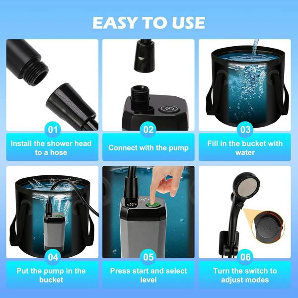 Leaper Portable Camping Shower with Heater